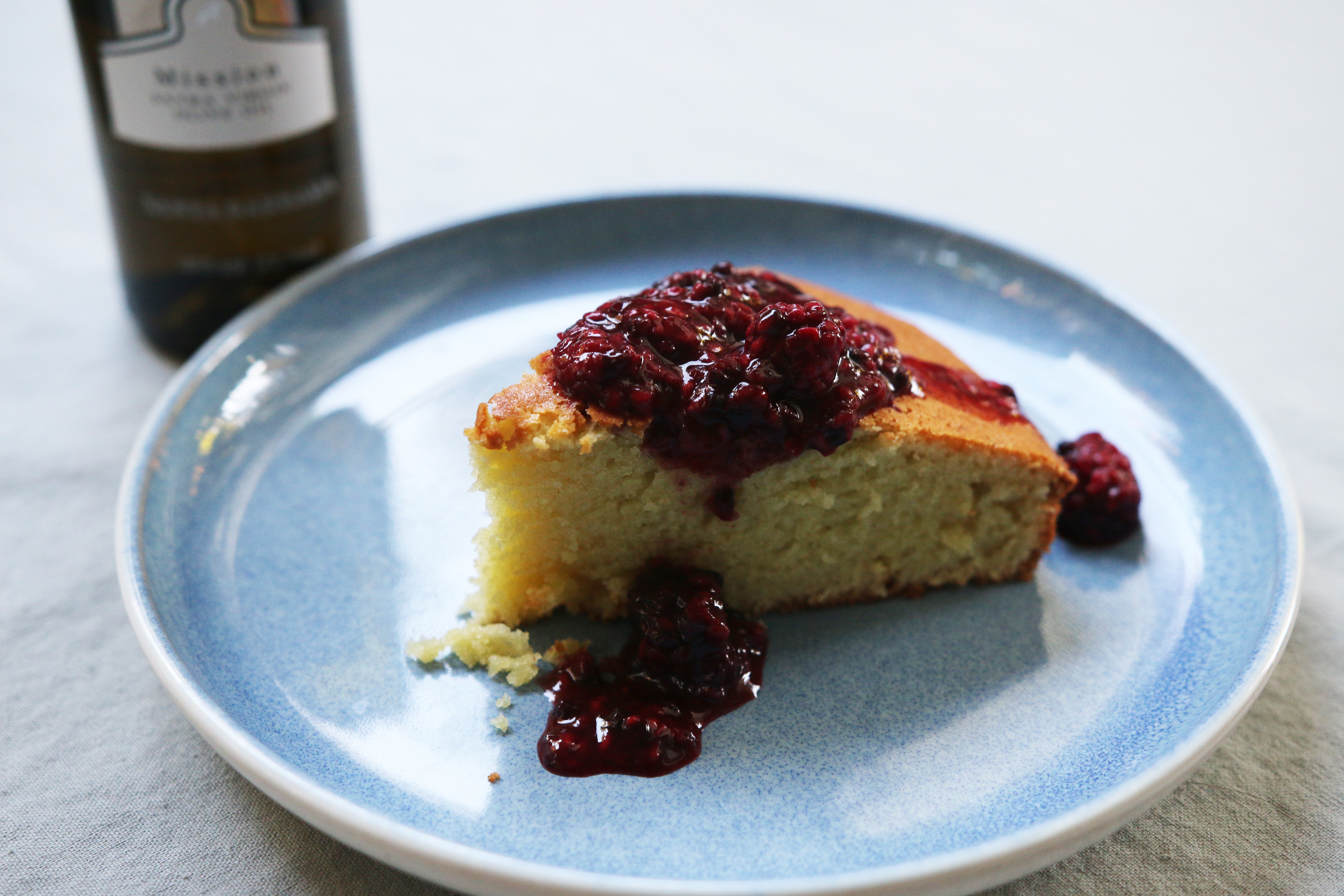 Olive Oil Cake with Balsamic Berry Compote