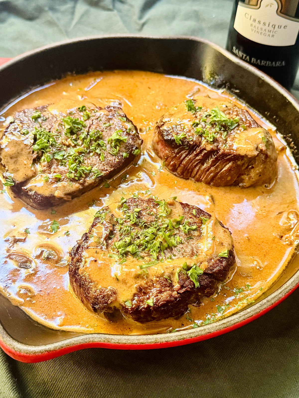 Steak Diane with Classique Balsamic
