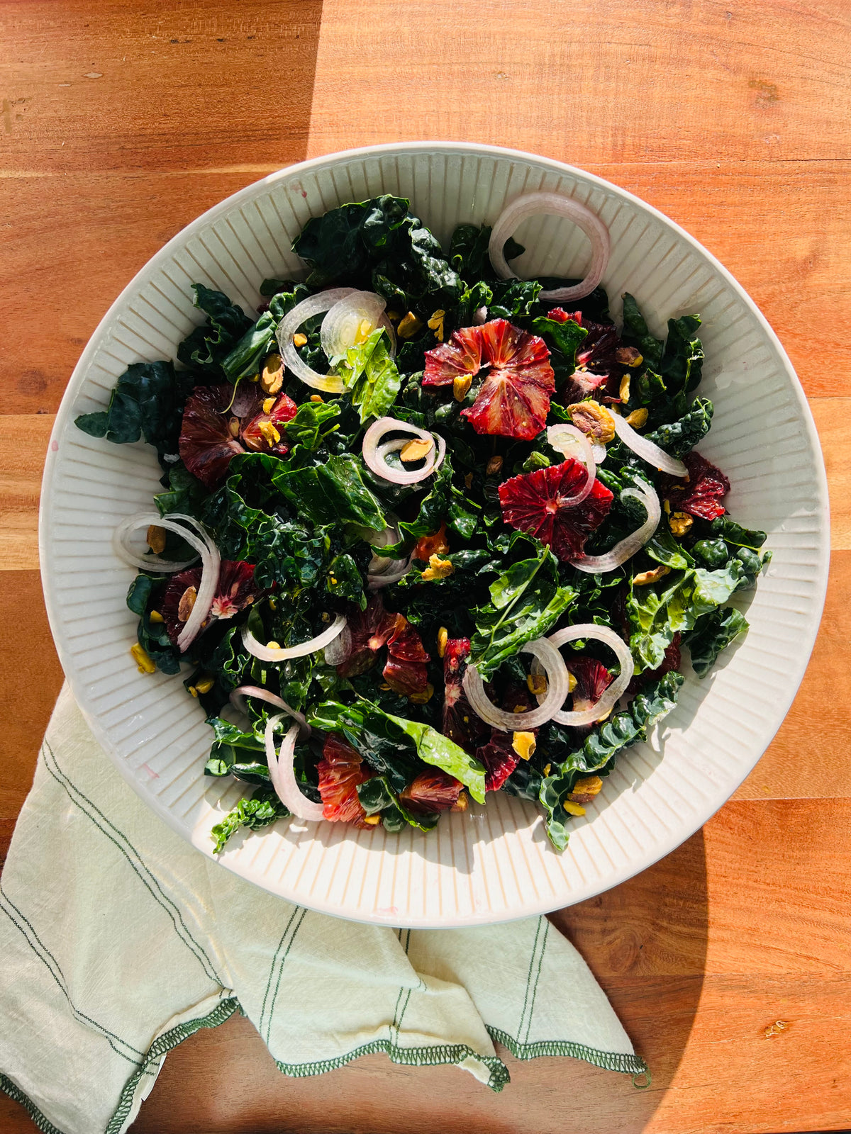 Tuscan Kale &amp; Blood Orange Salad with Olio Nuovo