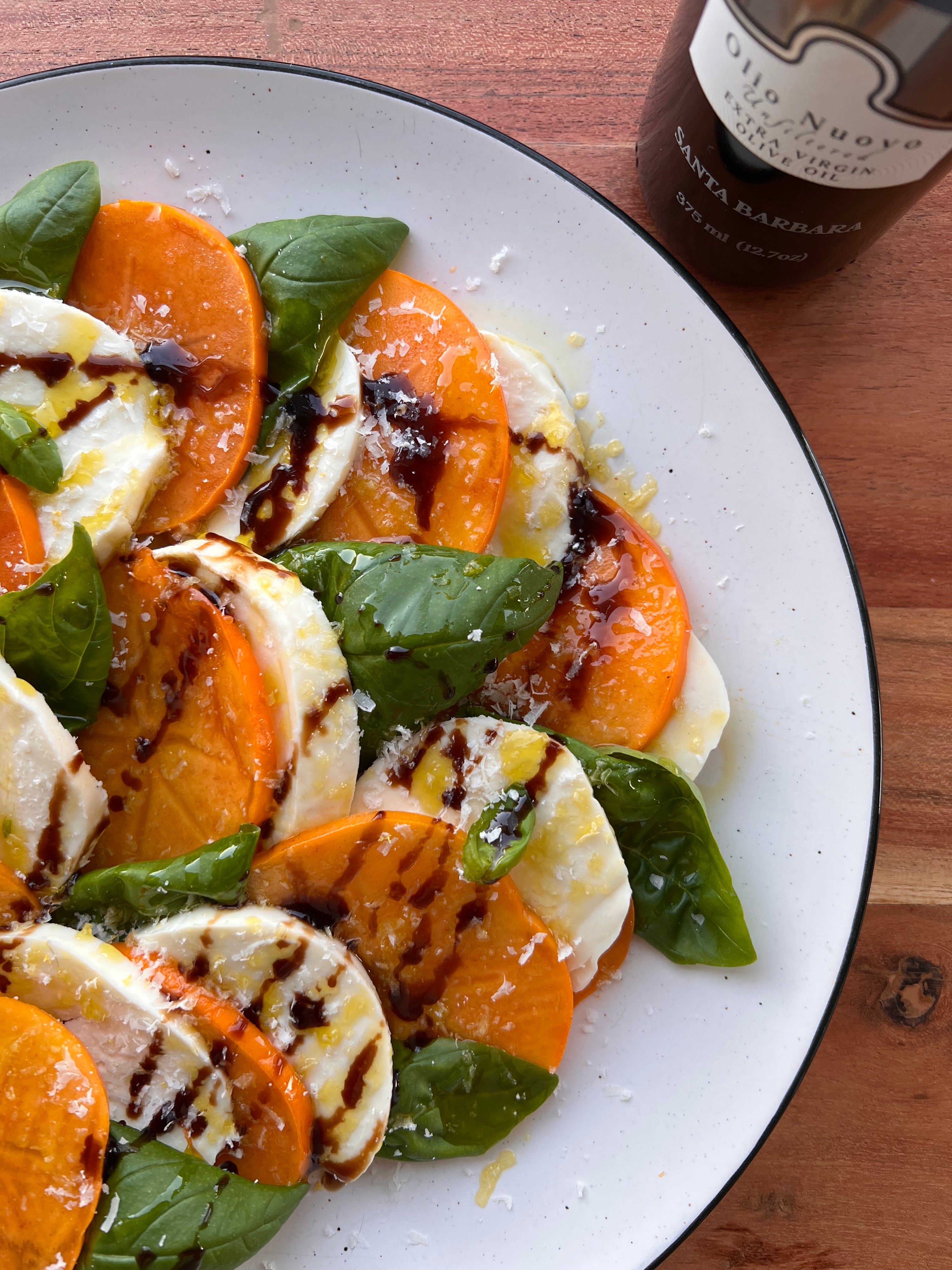 Persimmon Caprese Salad