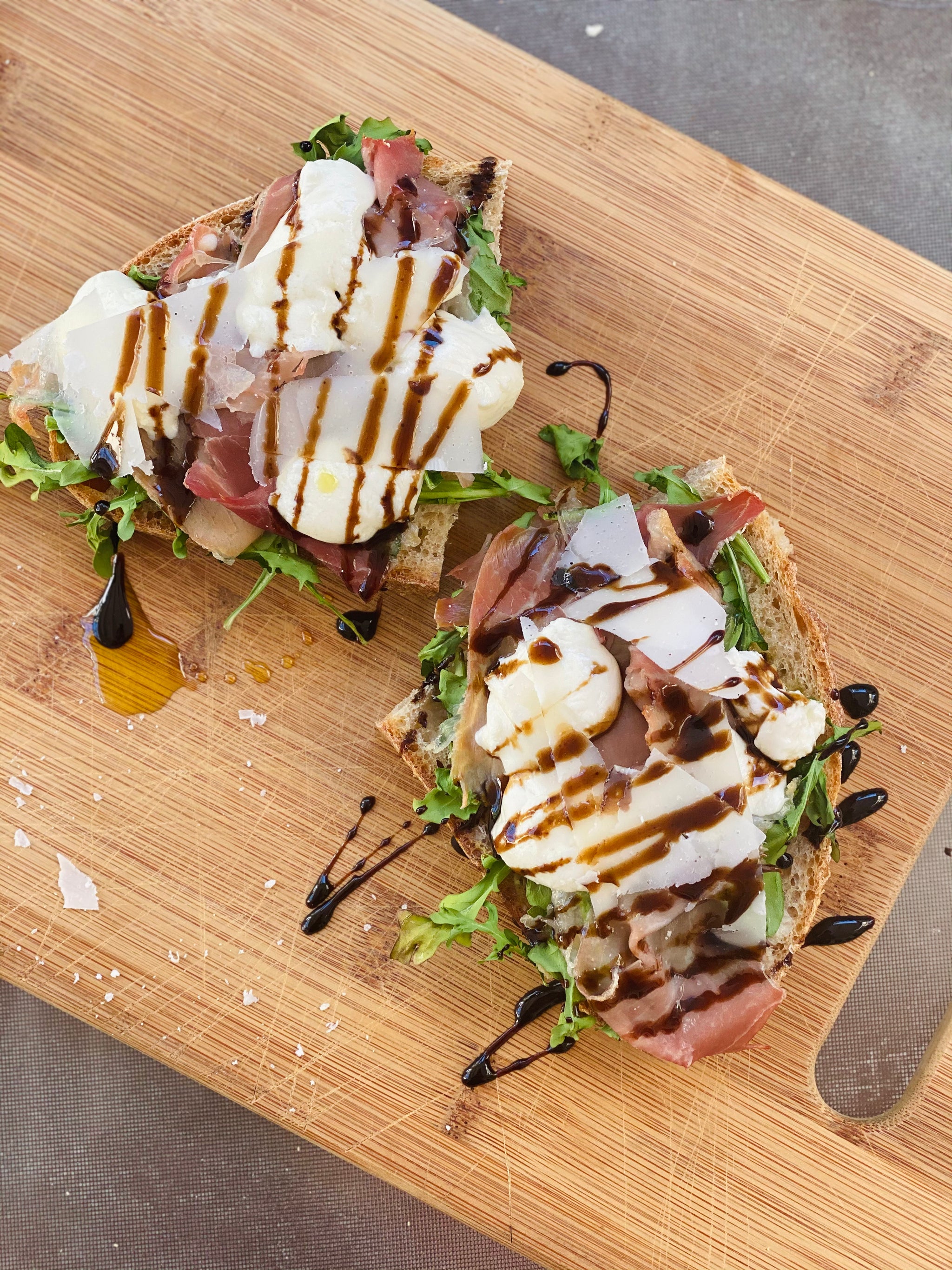 Prosciutto & Mozzarella Toasts