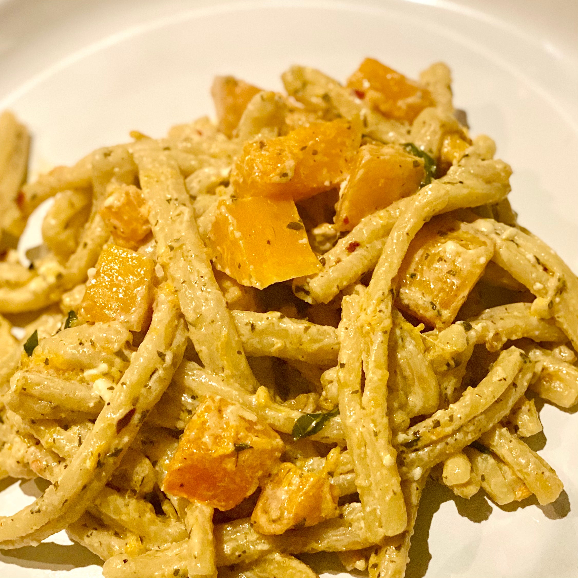 Butternut Squash & Baked Feta Pasta with Date Balsamic