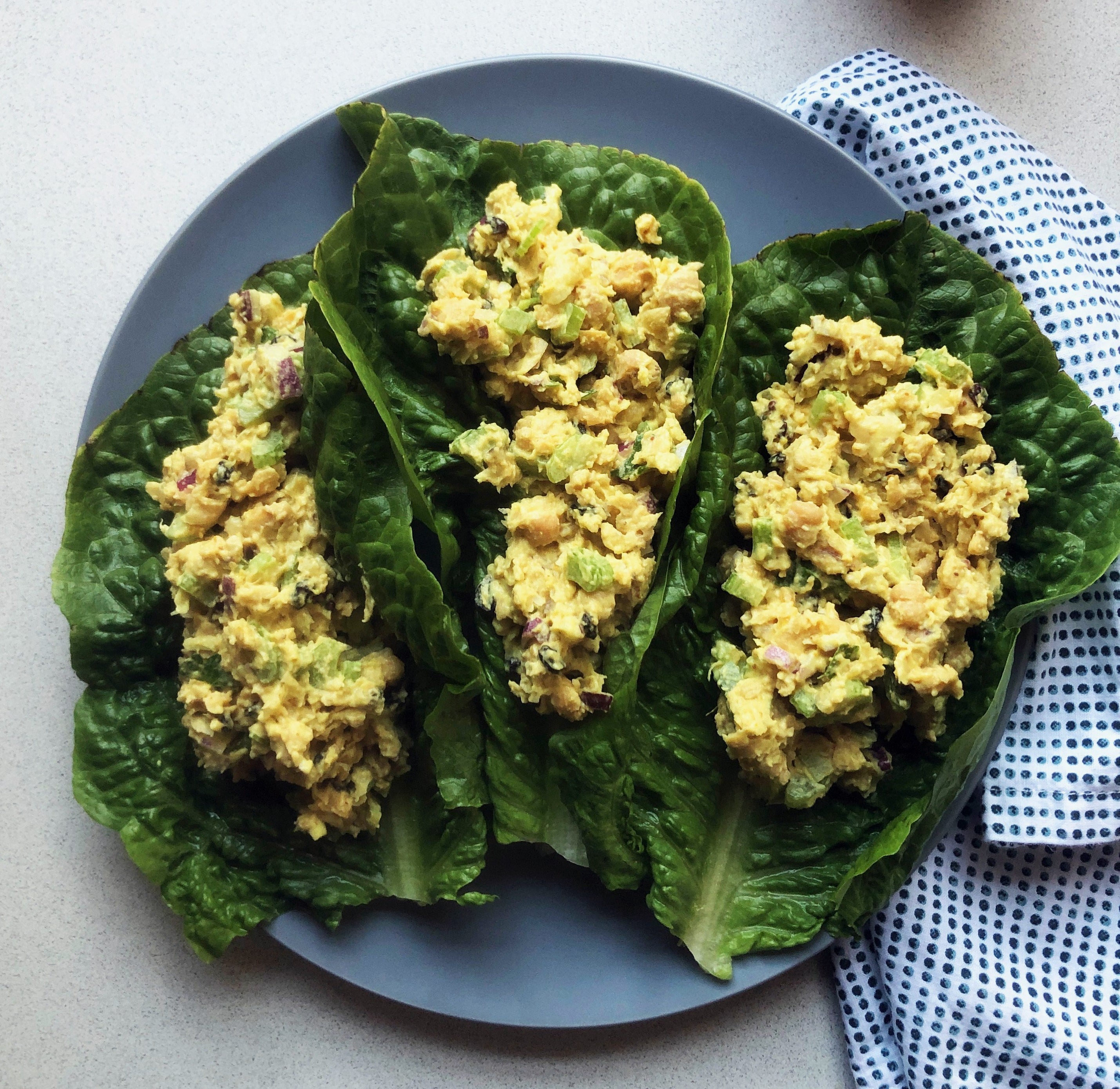 Curried Chickpea Lettuce Wraps