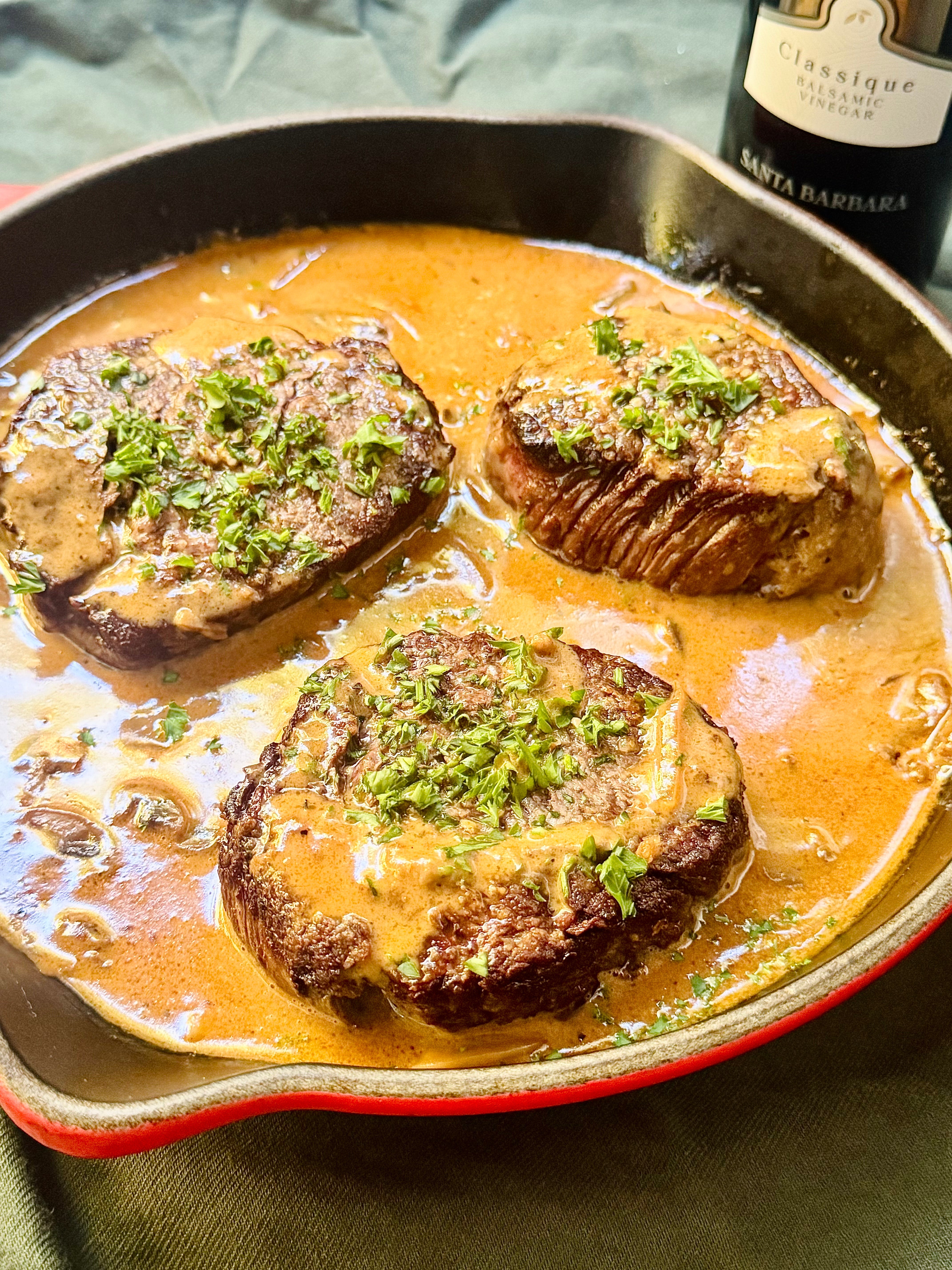 Steak Diane with Classique Balsamic