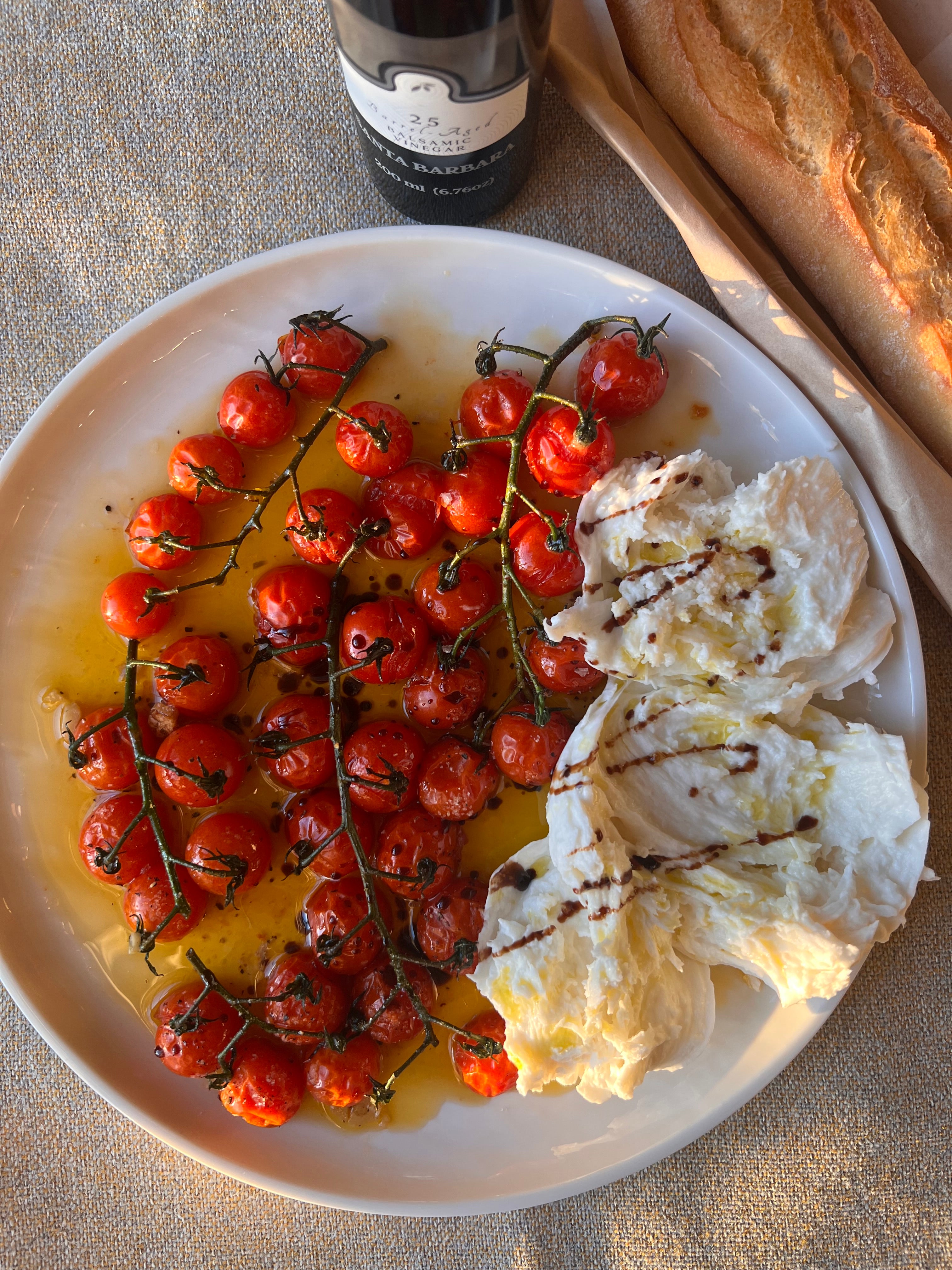 Oven-Roasted Cherry Tomato Caprese