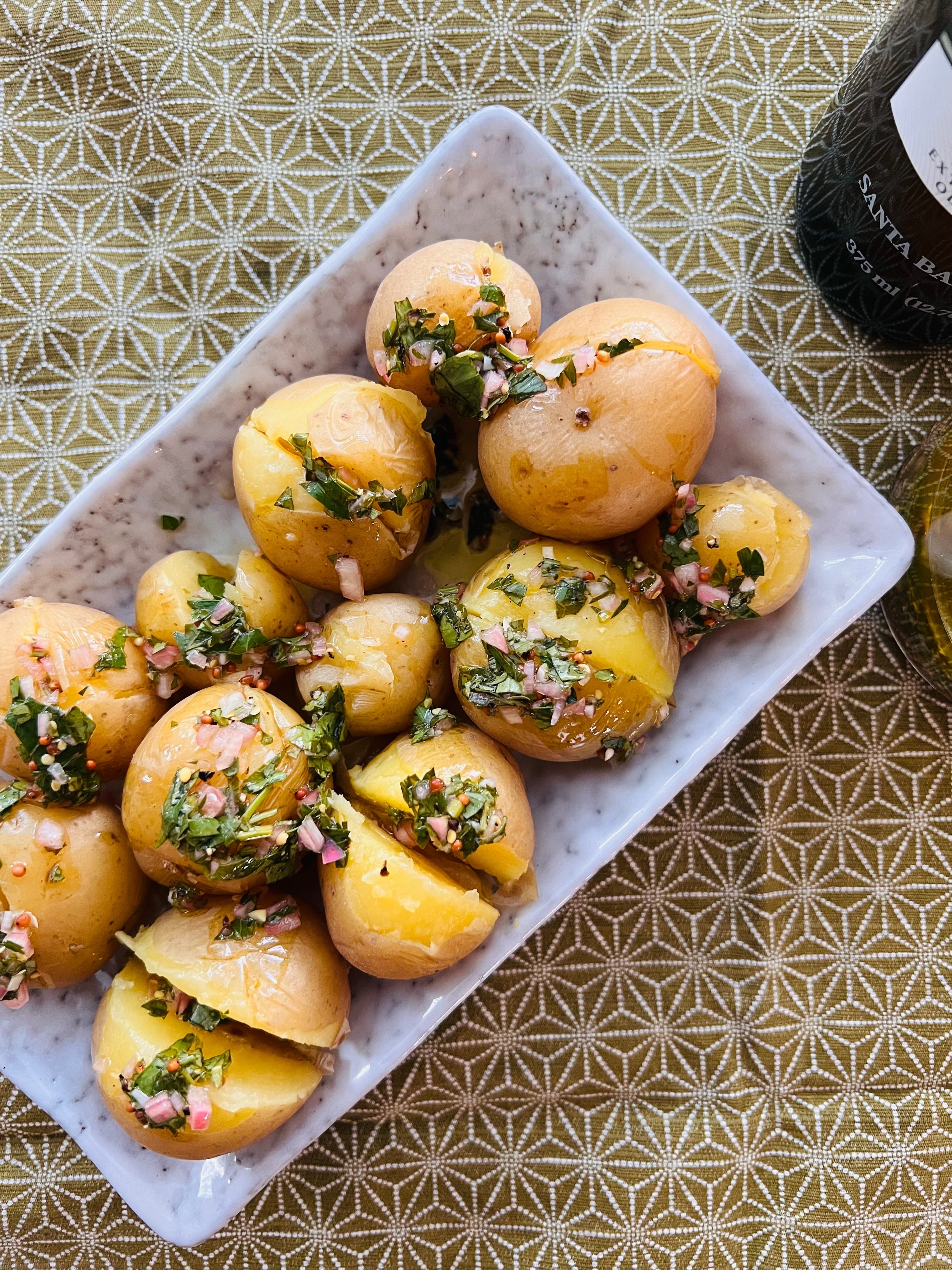 Boiled Potatoes with Herby-Mustard Dressing