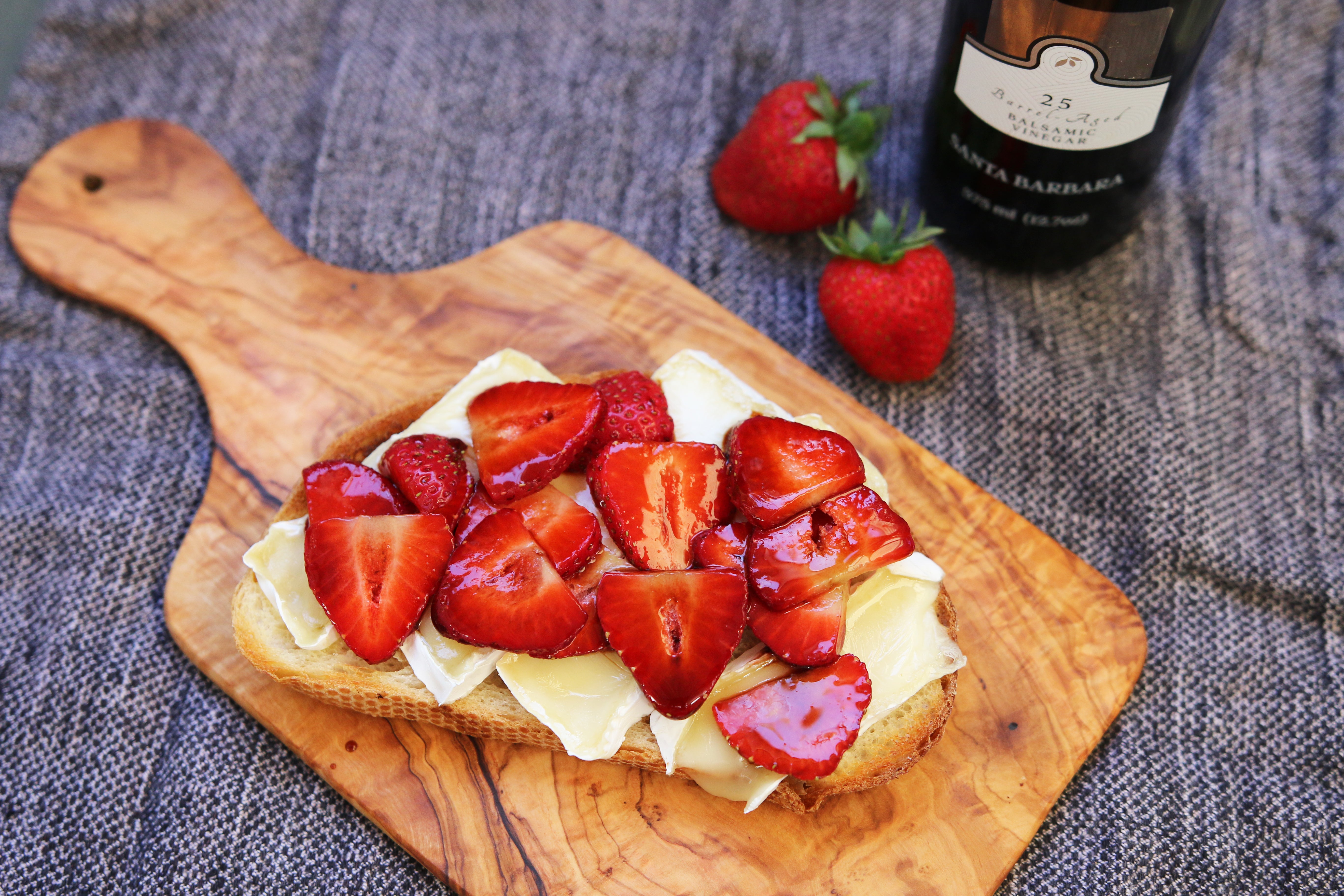 Brie Toasts with Marinated Berries