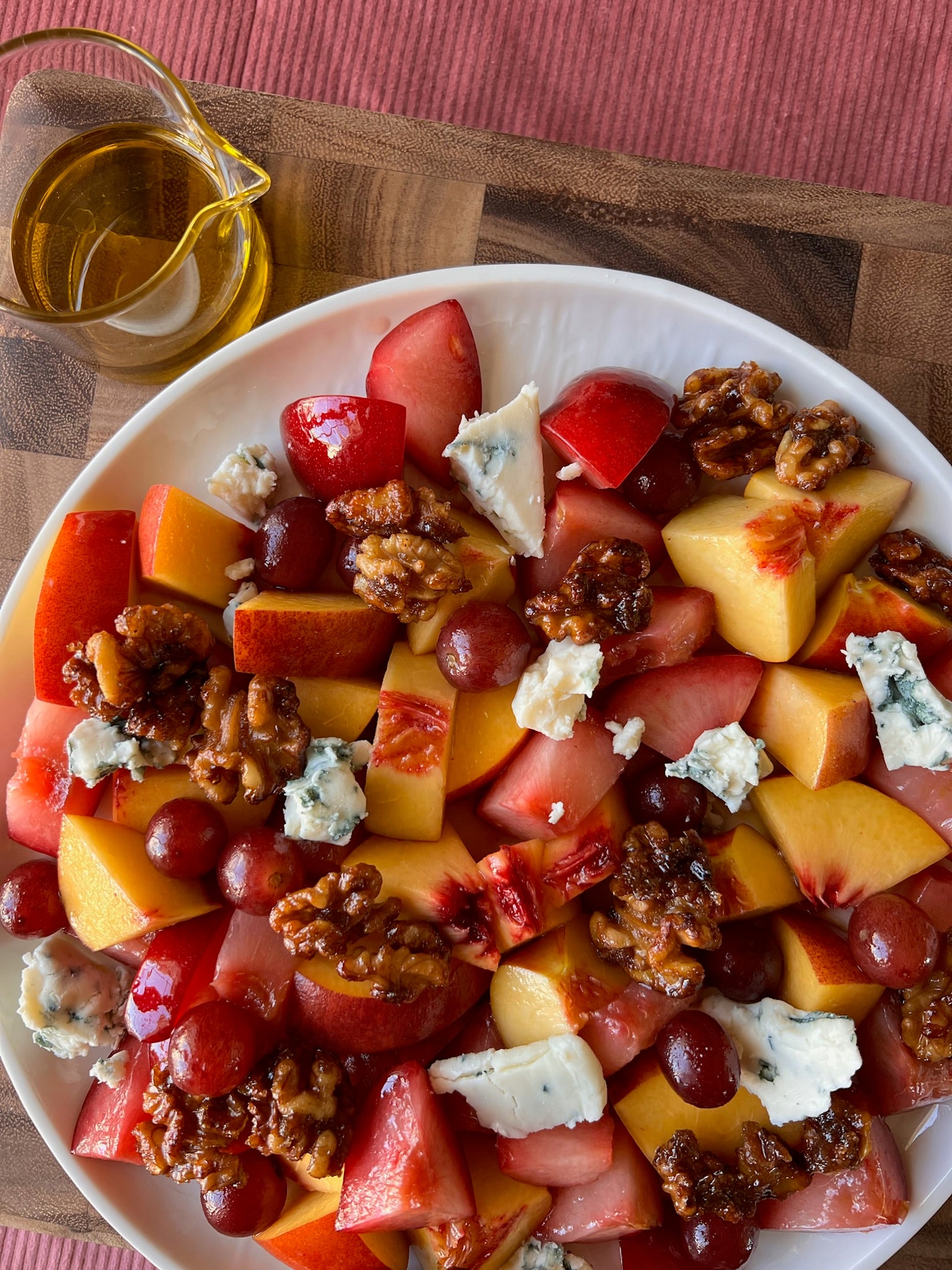 Stone Fruit Salad with Candied Walnuts