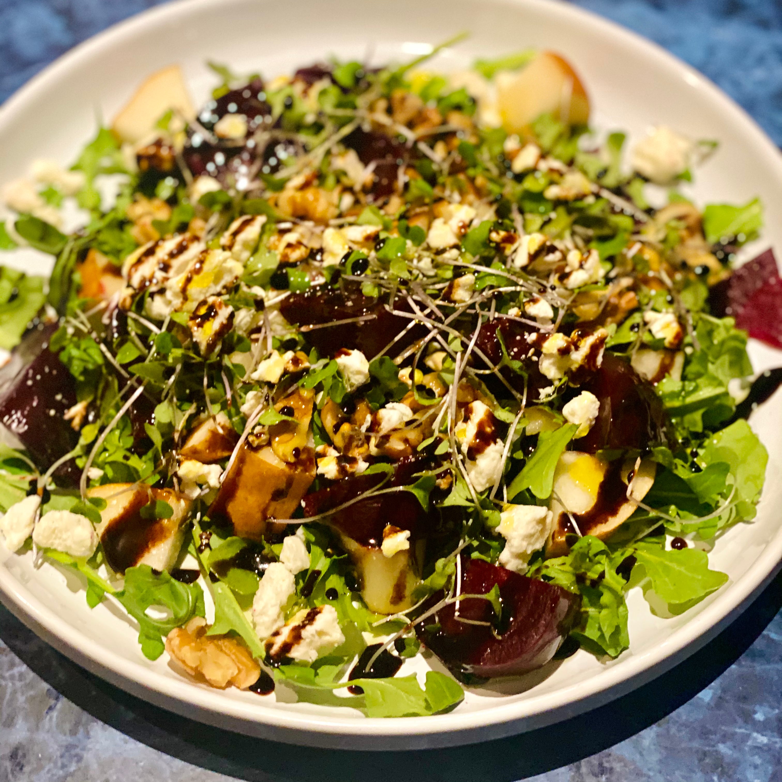 Roasted Beet & Pear Salad with Date Balsamic