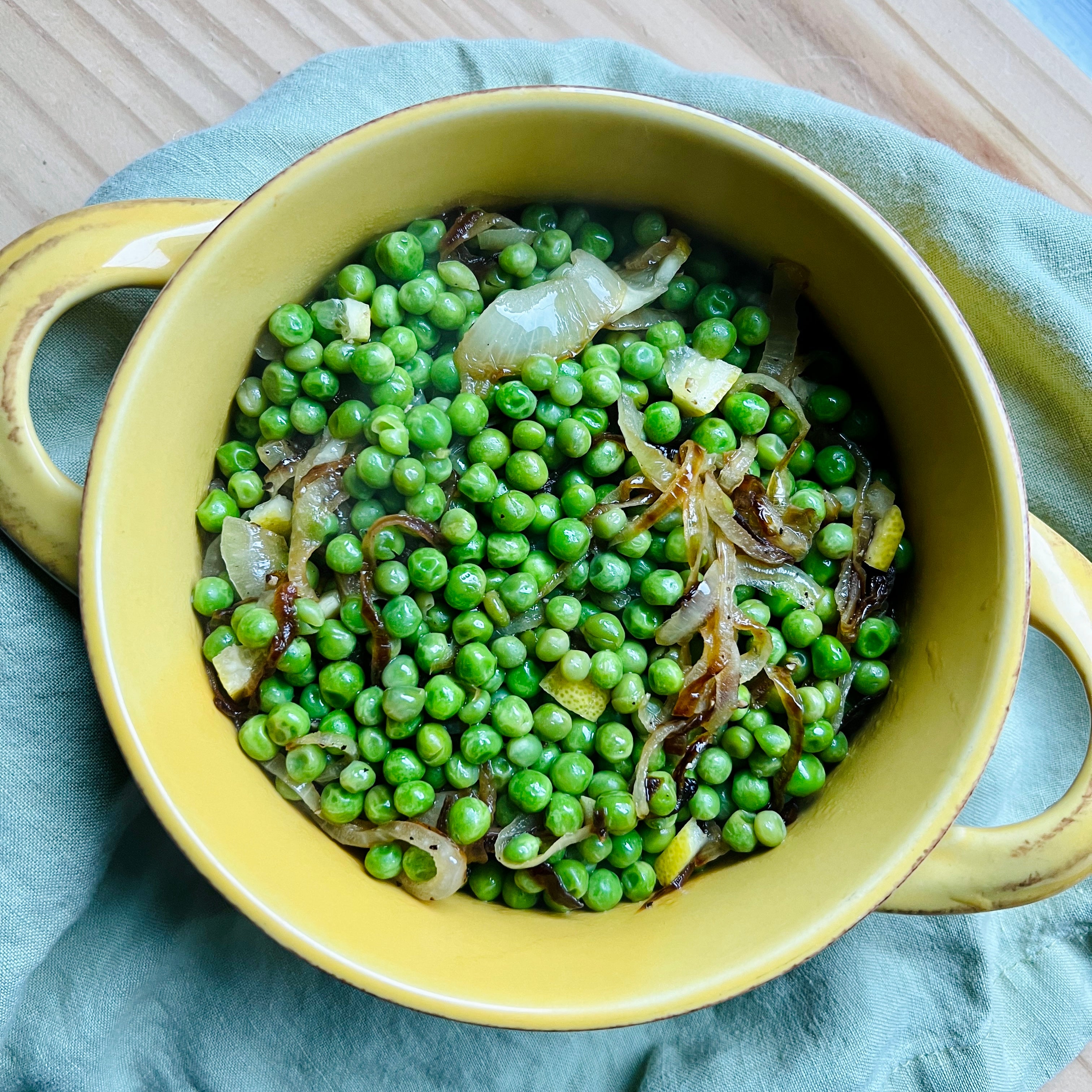 Spring Peas with Lemon Olive Oil
