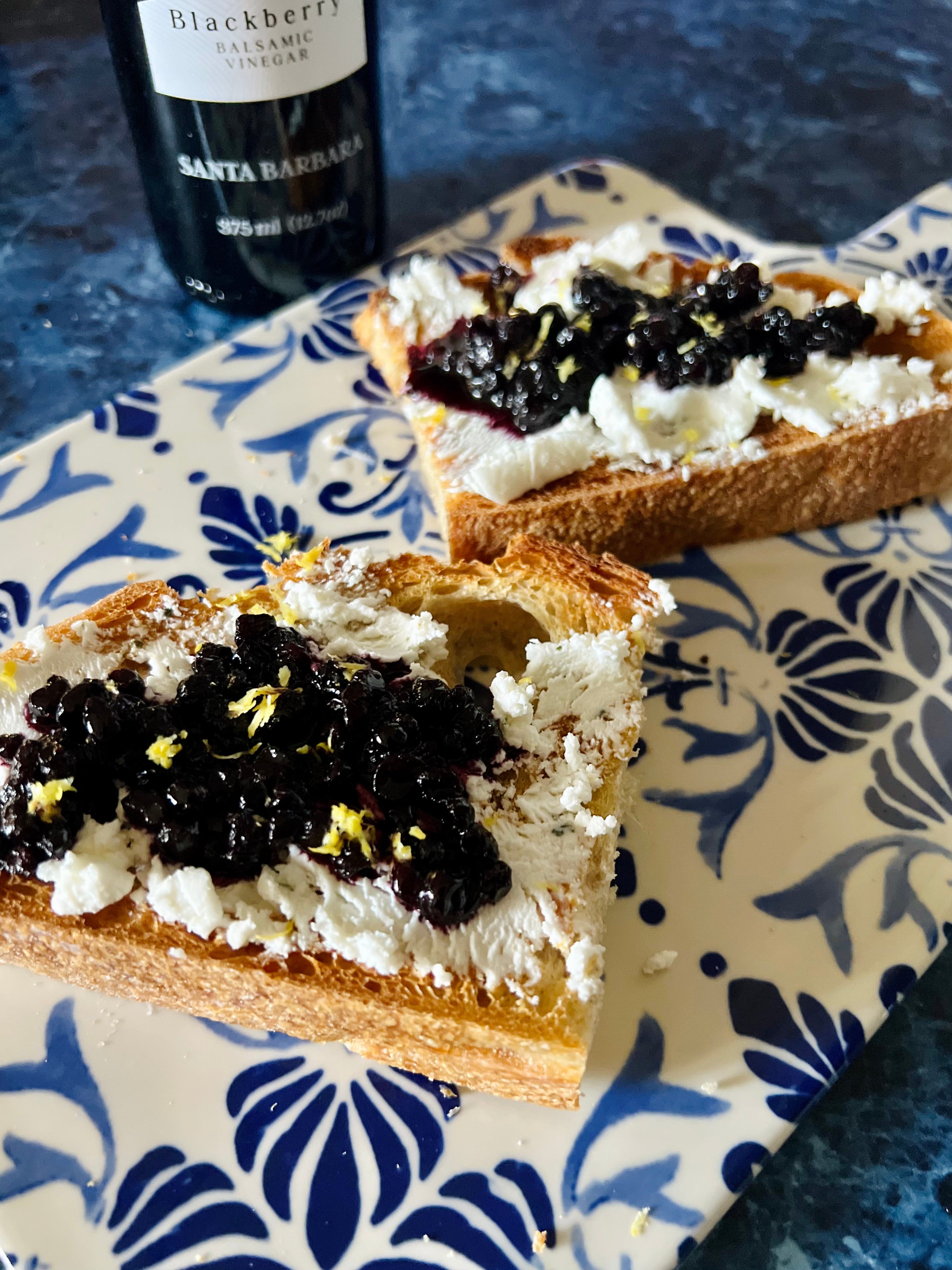 Blueberry & Goat Cheese Toast