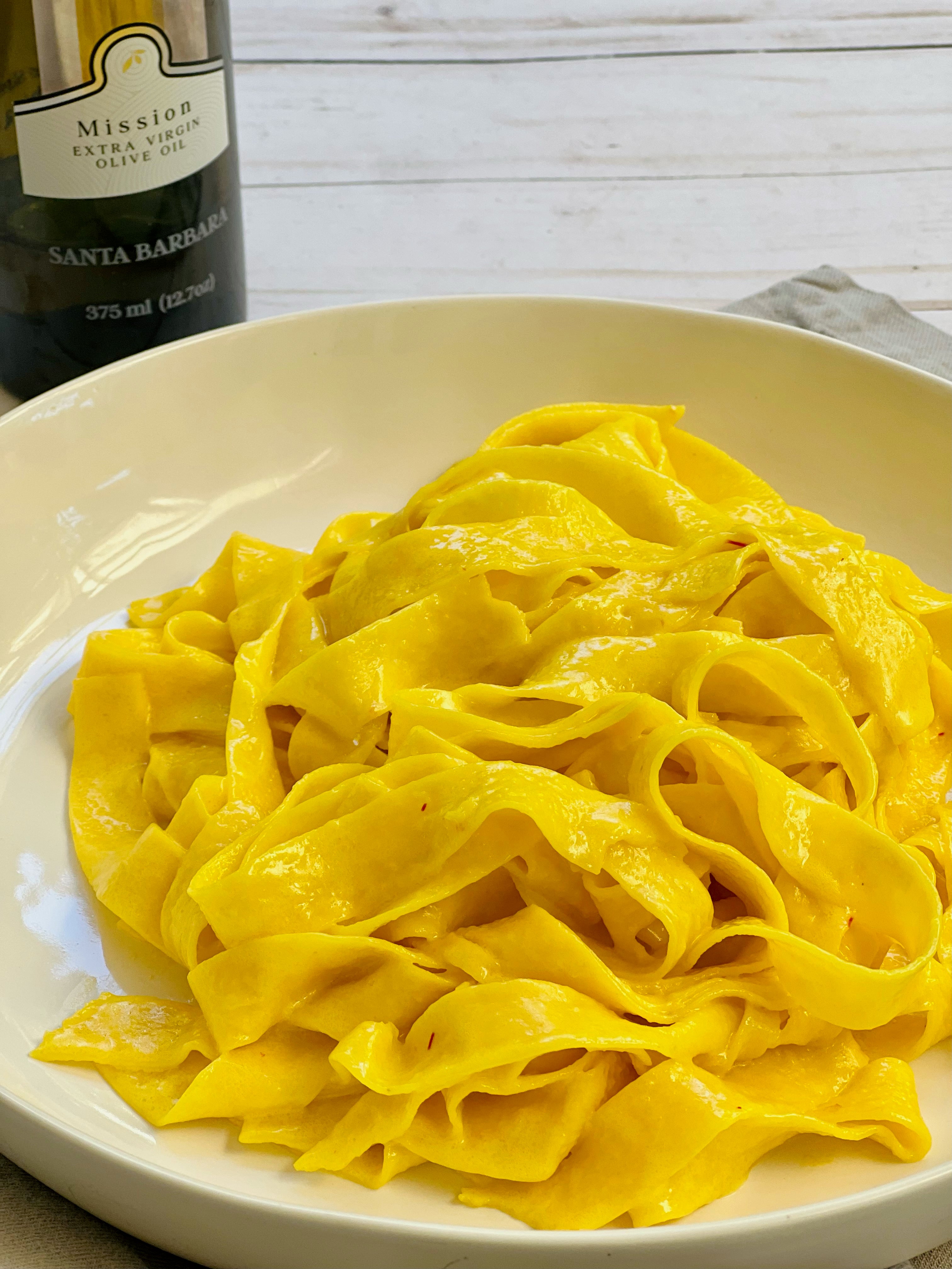 Pappardelle with Saffron Cream Sauce