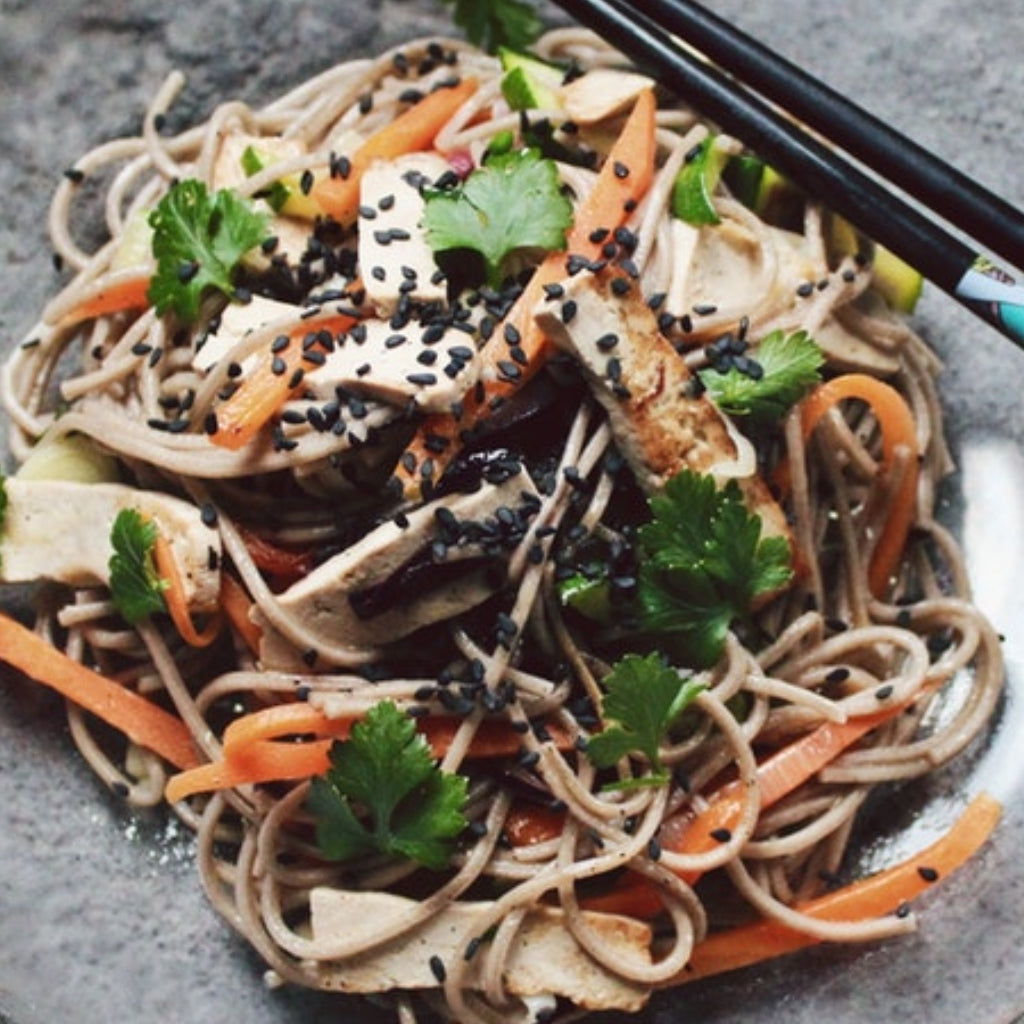 Warm Asian Chicken Noodle Salad