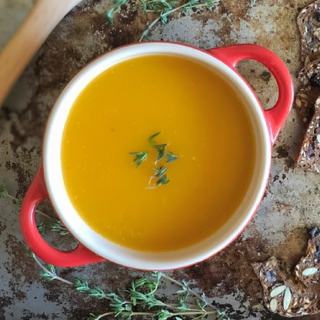 Roasted Butternut Squash Soup with Olio Nuovo