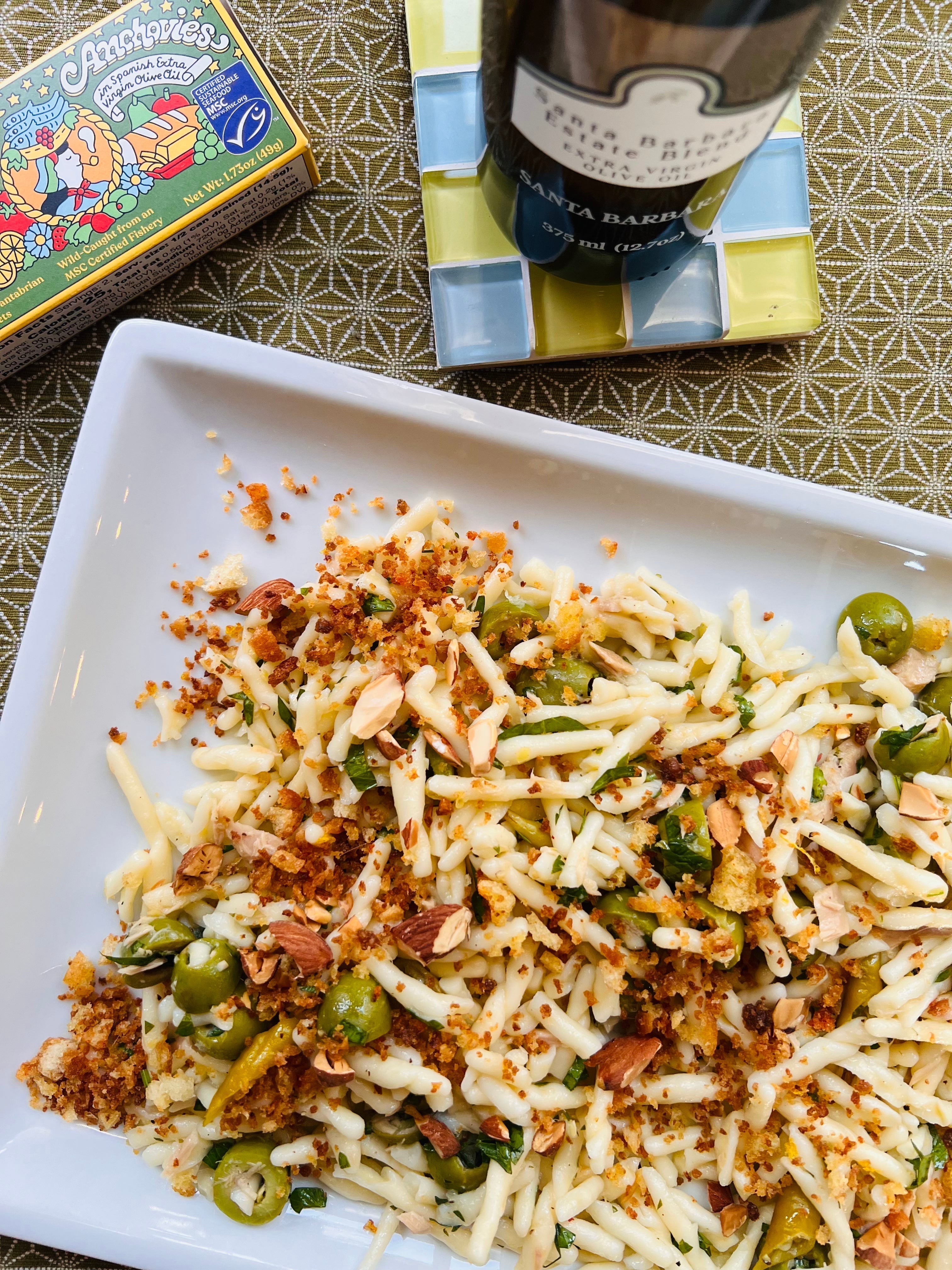 Tinned Fish and Pickled Pepper Pasta Salad